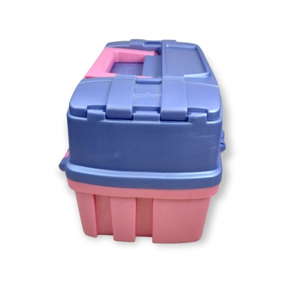 Plano Two Tray Makeup Storage Box Model: 6202-92 Pink/Periwinkle (New) - Picture 6 of 10